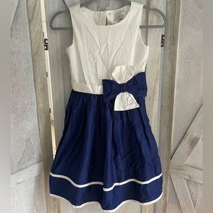 Gymboree Summer dress blue white Girl size 8 Tulle layered dress